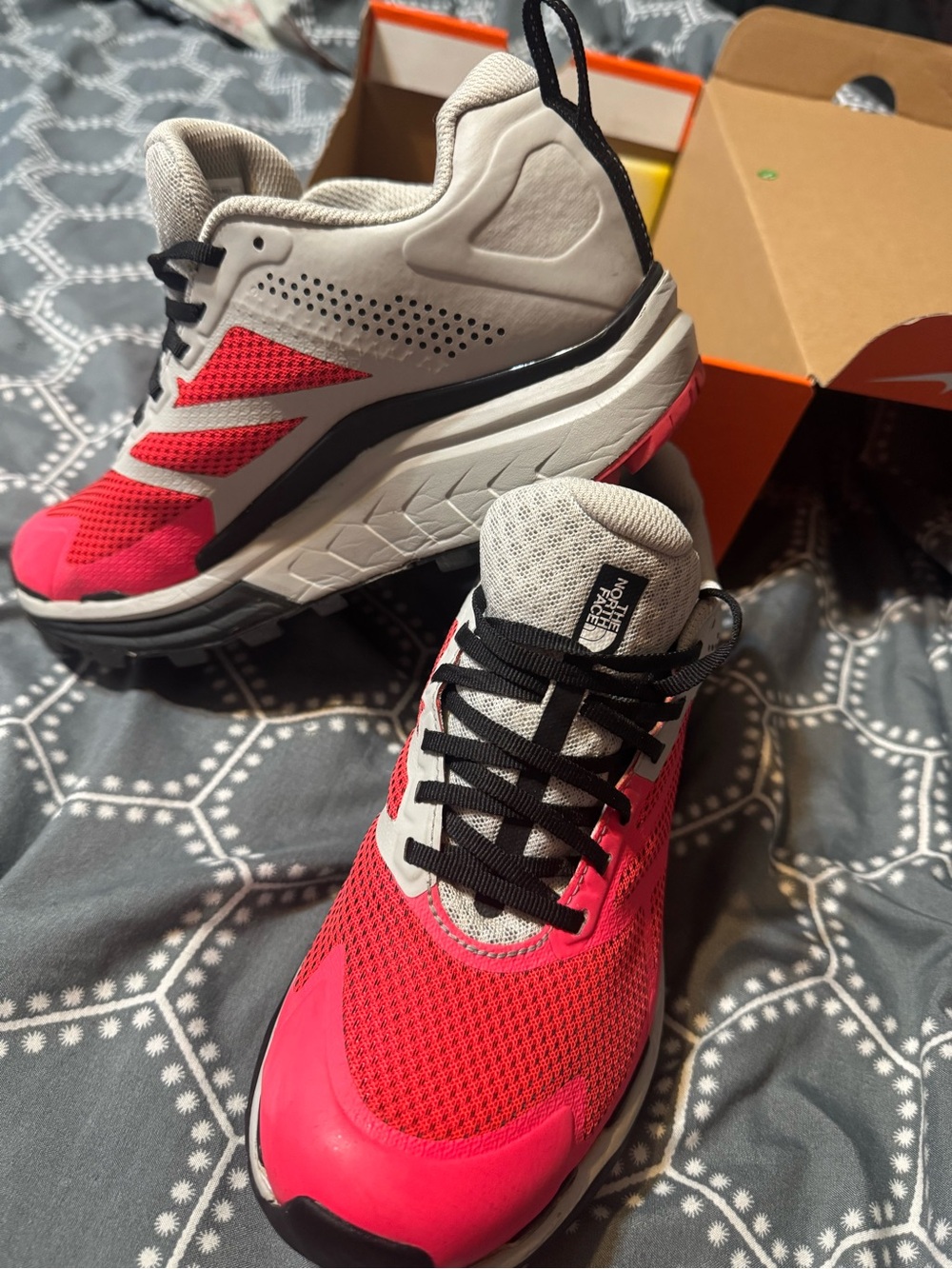 The North Face Pink, Gray and Black Women's Trail Sneakers